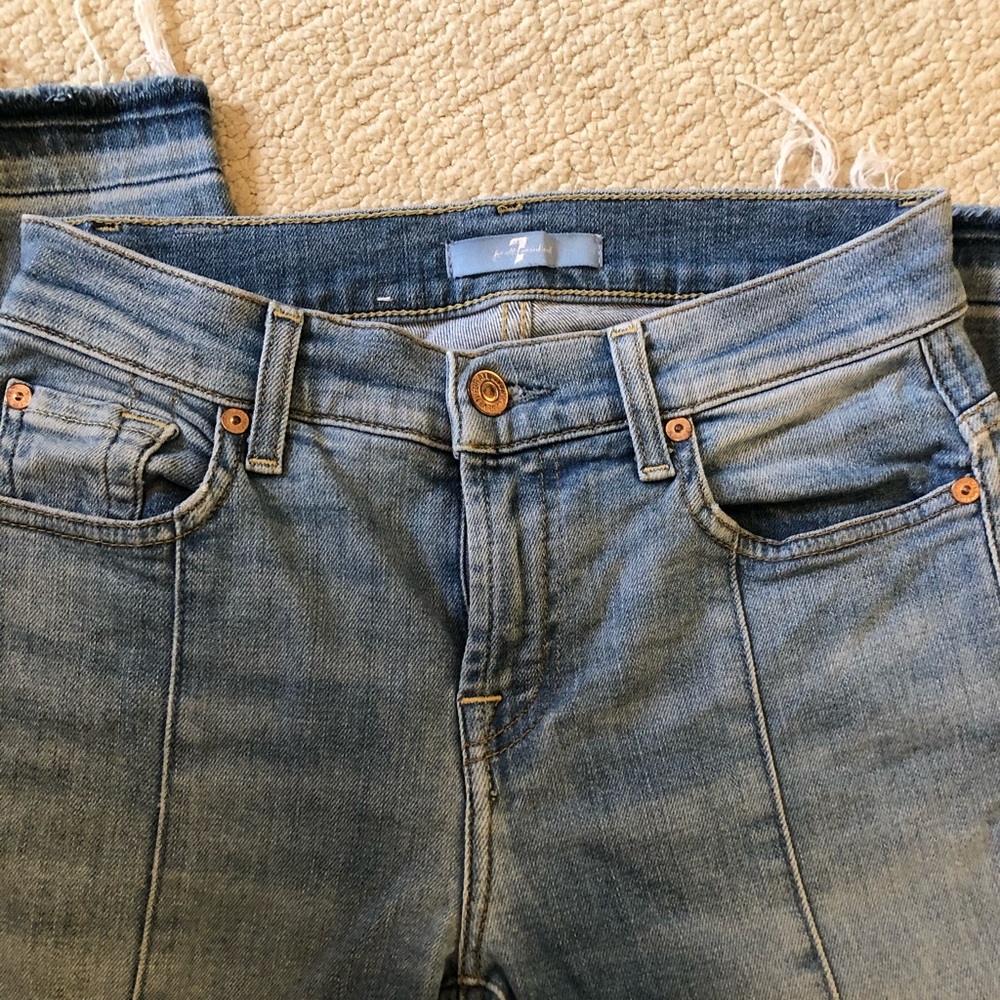 7 For All Mankind Skinny Blue Jeans